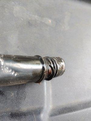 Oil tube installed incorrectly and O-Ring dame causing leak