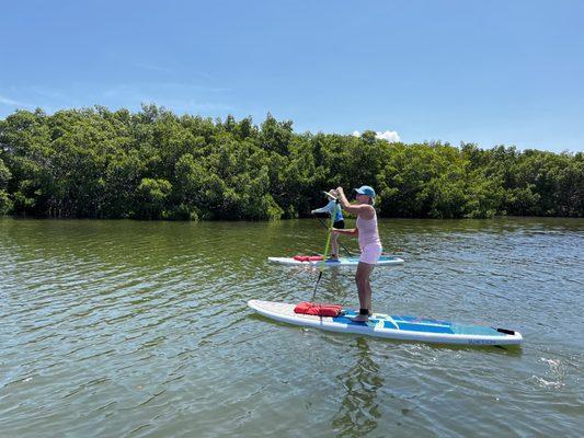 Paddling behind Urban Kai!