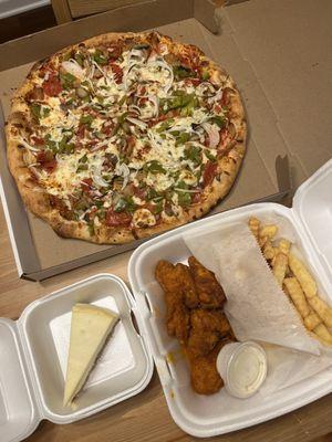 14' inch brothers pizza and 5.99 wing special