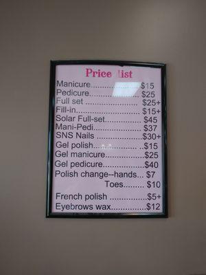 Price List