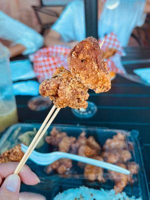 Popcorn chicken, it's tasty!