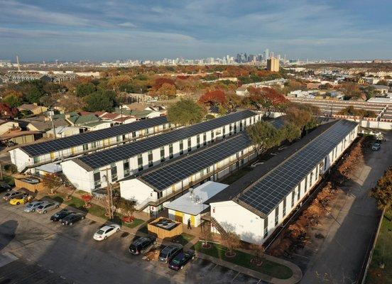 Completed Commercial  solar installation for an apartment complex