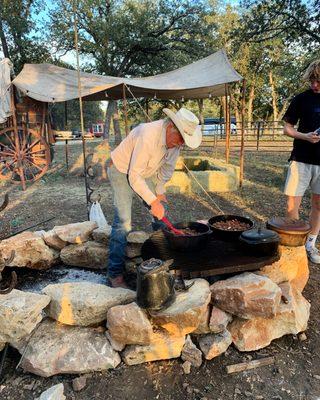 Authentic chuckwagon cookout