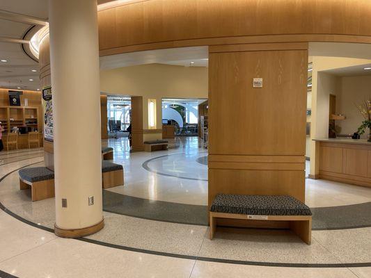 Rotunda lobby of the library.