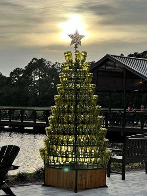 Wine bottle Christmas tree