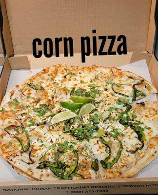 Corn pizza