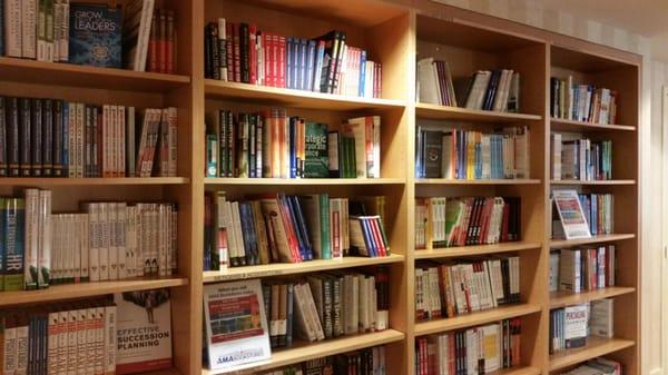 AMA has an impressive bookstore organized by category.