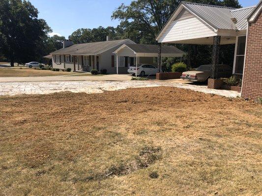 Stump grinding for our friends in Lineville Alabama