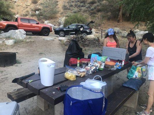 Cooking near the lake