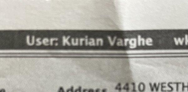 Pharmacist Kurian Varghe was extremely unprofessional, stubborn and refused to service me