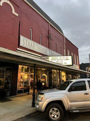 Front of theater