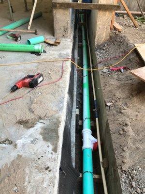 Sewer and water installation ..