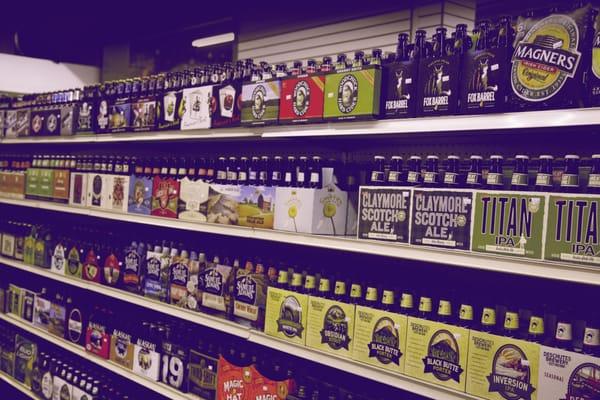 Huge craft beer selection at the cheapest prices!