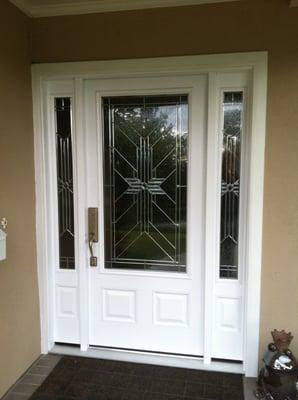 Fiberglass entry door