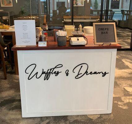 Elevate your event with Waffles and Dreams mobile cart experience! Treat your guest to delightful array of treats on the go.