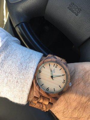 Thanks for quickly and perfectly adjusting the length of this beautiful wooden watch given to me by my daughter and son-in-law.