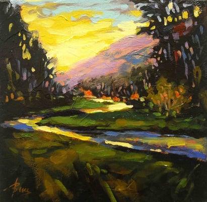 Pavel Nikitchenko, "In the Valley", 12x12 in, oil on canvas, 2010