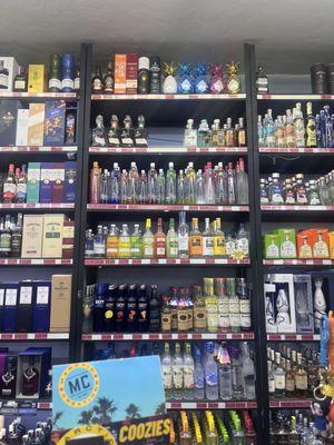 Alcohol and tobacco behind the counter