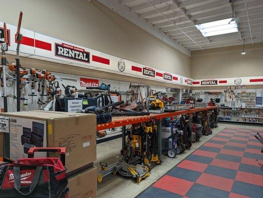 Huge equipment rental area