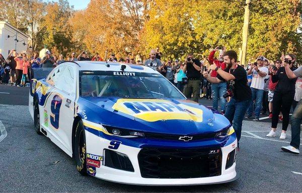 Hometown Champion Chase Elliott celebrating his 1st championship in 2020 at the Pool Room!