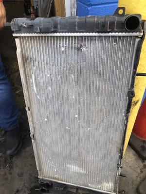 Damaged radiator