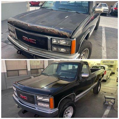 1990 GMC Sierra 4x4 before and after