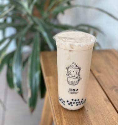 Roasted Oolong Milk Tea with Small Boba