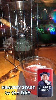 Hookah and vodka/cranberry