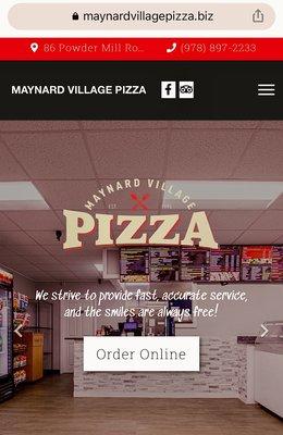 Maynard Village Pizza's website makes it easy for customers to order great food that's made locally at a great price.