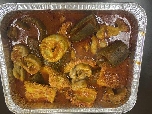 Red Stew with Assorted meat (orisirisi)