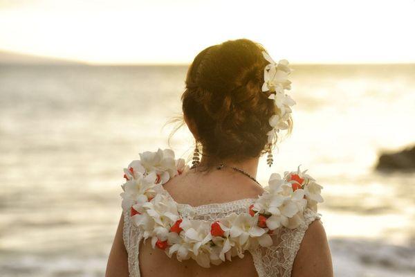 My beautiful bride ! Hair and makeup at Robbie's Maui day spa ! Awesome