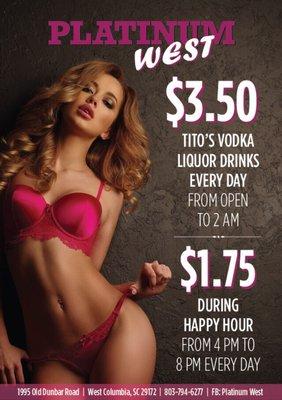 Great drink specials! Fun time too!