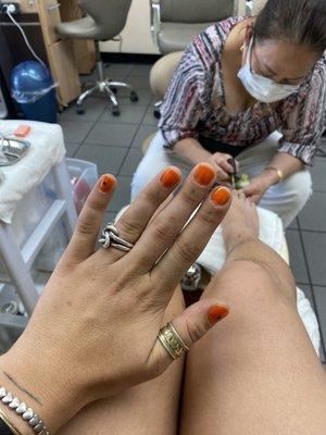 regular mani pedi