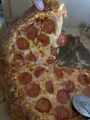 14" stuffed crust pepperoni pizza