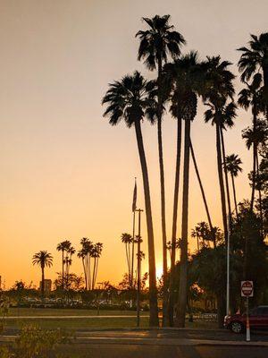 Sunset from the parking lot.