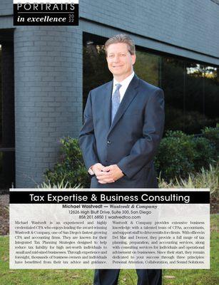 Honored in Best of San Diego Accountants from Ranch & Coast Magazine