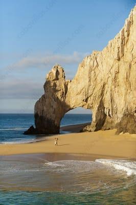 The famous stone arch "El Arco" at Land's End in Cabo San Lucas, where the Pacific Ocean meets the Sea of Cortez