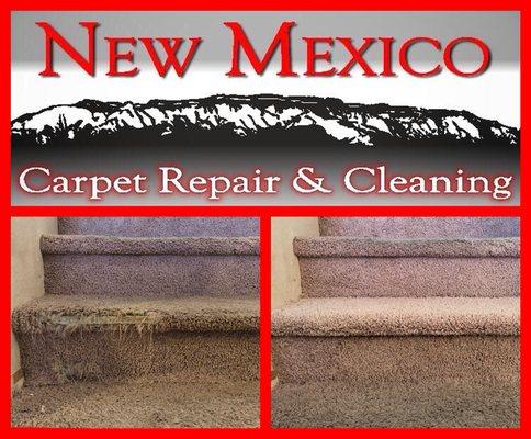 Ventana Ranch pet damaged stair repair by New Mexico Carpet Repair and Cleaning.