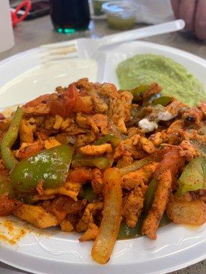 Chicken fajita plate