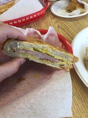 Cuban sandwich. Almost no pork, and what is in there is sliced not shredded