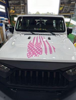 Jeep hood wrap