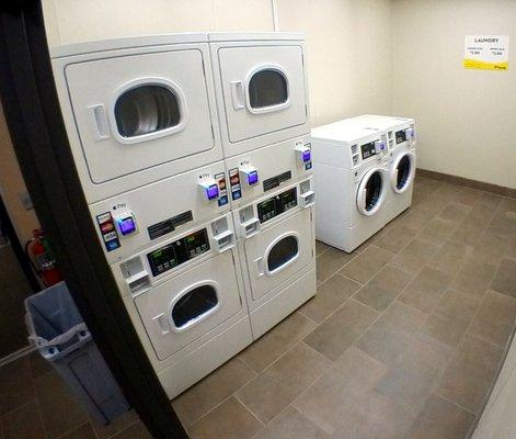 Laundromat, @ $2.50 per load washer, or dryer.