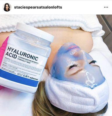 This is post from my business Instagram showing my hydro jelly mask!