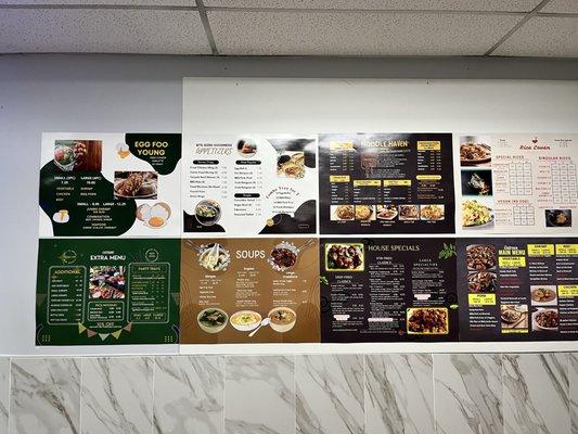 New menu display