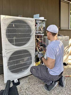 Mitsubishi Heat-pump system installation