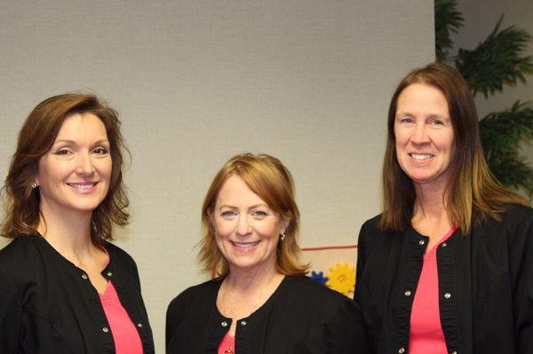 Hygienists Julie, Eileen and Patti