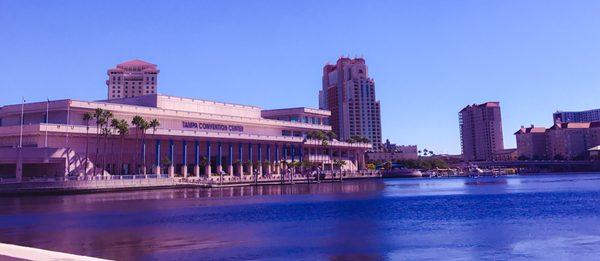 The view of the Tampa Bay Convention Center on our way back to Amalie Arena