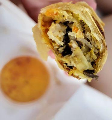 Inside the egg rolls