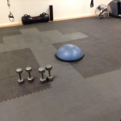 Bosu ball workouts are the best. Not much needed for a great feeling of accomplishment.