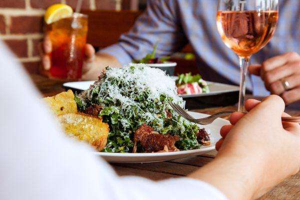 Kale & Chilies Salad with Brisket